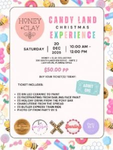 Honey and Clay Candy Land Christmas Experience