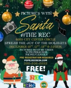 Pictures with Santa at the REC