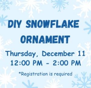 Port Orange Library - DIY Snowflake Ornament