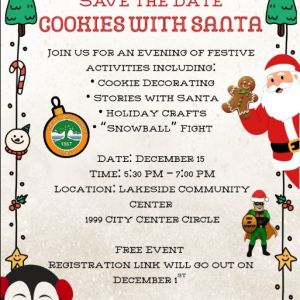Port Orange Cookies with Santa