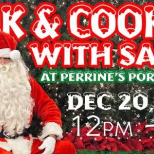 Perrine's Port Orange Milk and Cookies with Santa