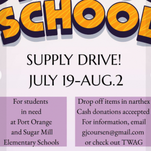 Grace Episcopal: Back To School Supply Drive
