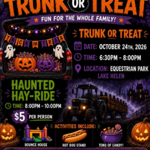City Of Lake Helen Spooky Trunk Or Treat And Haunted Hay Ride