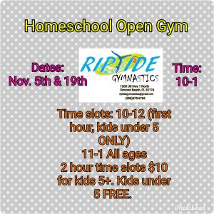 Riptide Gymnastics Homeschool Open Gym