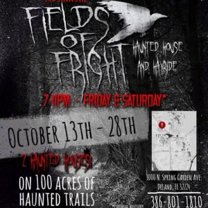 10/13 - 10/28 Harvest Fields Corn Maze: Field of Fright