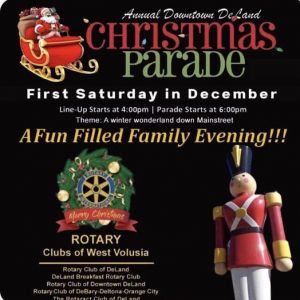 12/02 DeLand Christmas Parade presented by The West Volusia Rotary Clubs
