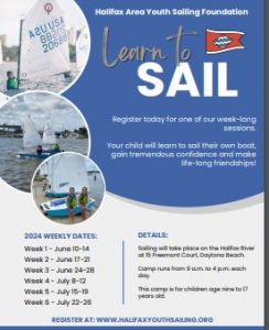 Halifax Area Youth Sailing Foundation. (HAYSF): Summer Sail Camp