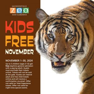 Jacksonville Zoo Kids Free November