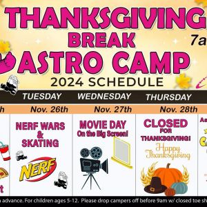 Astro Skate Center Thanksgiving Camp