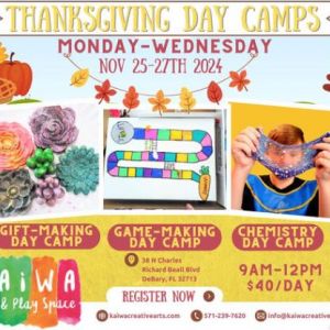 Kaiwa Art and Play Thanksgiving Camp