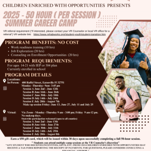 CEO -Children Enriched with Opportunities Summer Career Camp