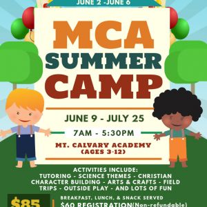 Mt. Calvary Academy Summer Camp