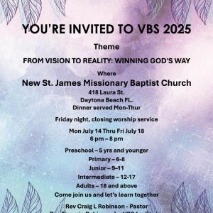 New St. James Missionary Baptist Church VBS