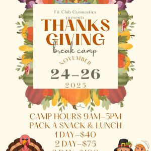 Fit Club Gymnastics Thanksgiving Camp
